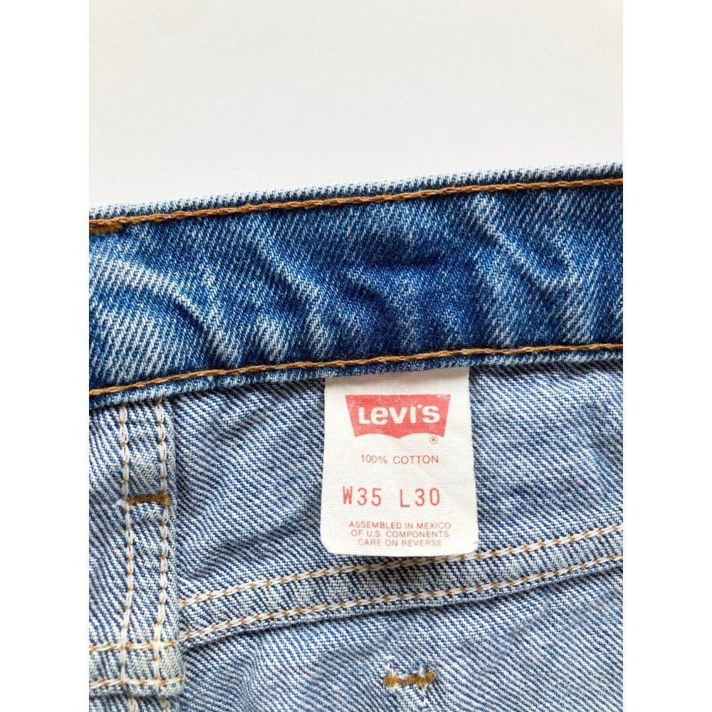 Men's Vintage 90'S LEVI'S 505 Orange Tab Medium Regular Fit Jeans, Size 35x30 - Picture 13 of 15